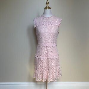Julia Jordan Blush Lace Mini Dress